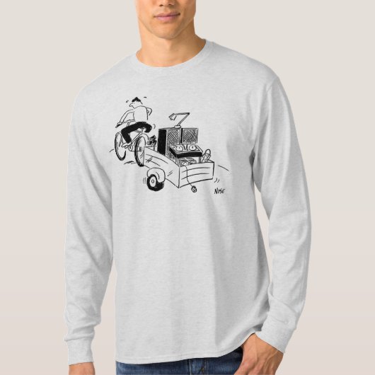 T-shirt DJ Mobile Disco Record Player Dessin (Devant)