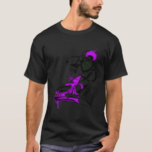 T-shirt DJ Monkey Music Party Amusants Lunettes de soleil