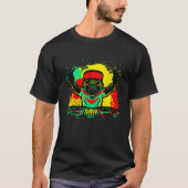 T-shirt DJ Monkey Music Party Amusants Lunettes de soleil (Devant)