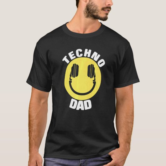 T-shirt Dj Music Techno Papa (Devant)
