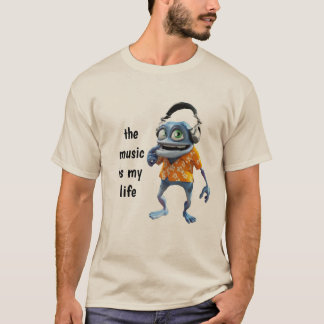 T-shirt DJ musique folle grenouille