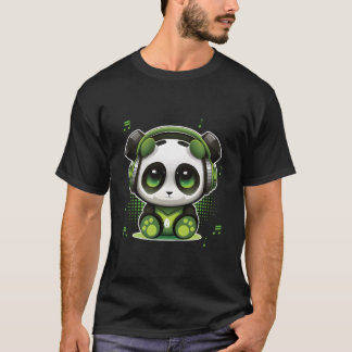 T-shirt Dj Panda avec casque Panda