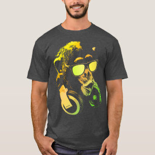 T-shirt DJ singe jaune