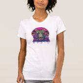 T-shirt DJ Synthwave Chat (Devant)