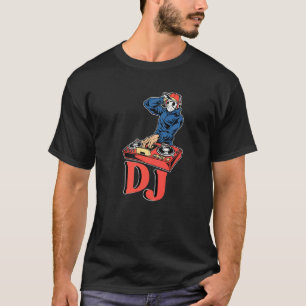 T-shirt Dj Tourne-disque Bass Music Rock Deejay Headphone