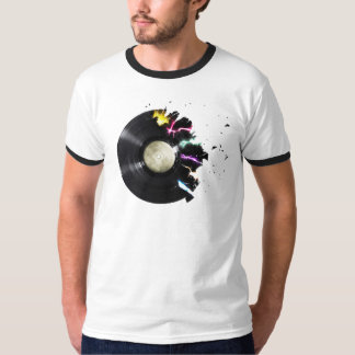 T-shirt dj vinyl explosion