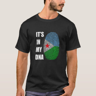 T-shirt Djibouti c'est dans mon ADN djiboutien empreintes