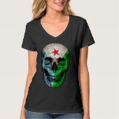 T-shirt Djibouti Flag Skull Djibouti Roots Proud Patriotic (Devant)