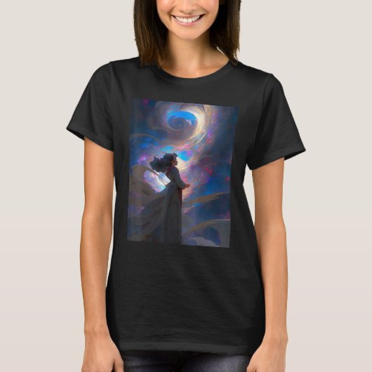 T-shirt DKH138 Sci fi Graphic  Bright Sky Wish (Devant)
