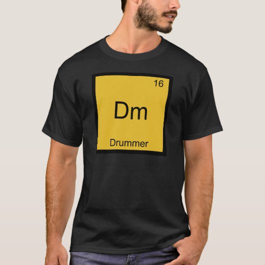 T-shirt DM - Pièce en t drôle de symbole d'élément de (Devant)