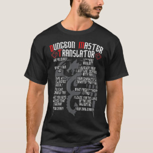 T-shirt DM Translator Tabletop Board Jeu RPG Jeu