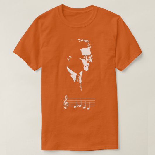 T-shirt Dmitri Shostakovich DSCH motif notes musicales Cad (Design devant)