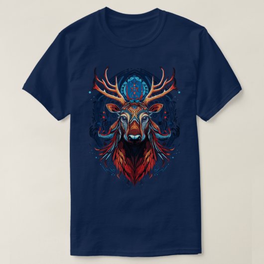 T-shirt DMT Art Psychedelic Reinder 2 (Design devant)
