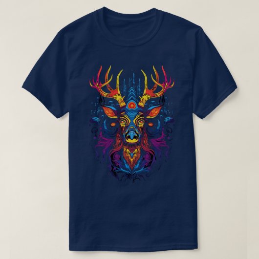 T-shirt DMT Art Psychedelic Reinder 3 (Design devant)