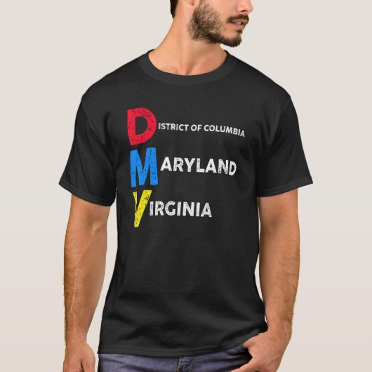 T-shirt DMV native aka DC Maryland et Virginie (Devant)