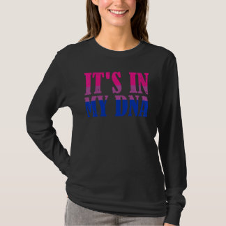T-shirt Dna Bi Pride Lgbt Queer Bisexualité Drapeau Fière