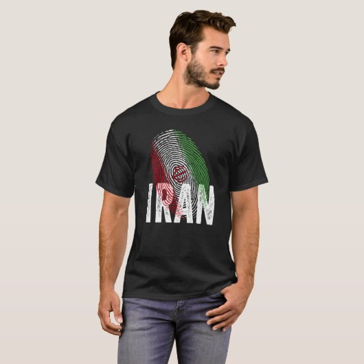 T-shirt DNA Iranian Proud Iranian Cool Iran Flag (Devant entier)