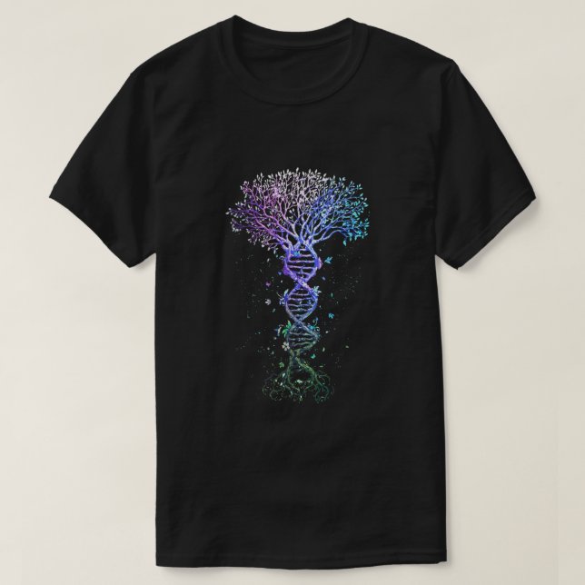 T-shirt DNA Tree Life Earth Genetics Biologist Science Gif (Design devant)