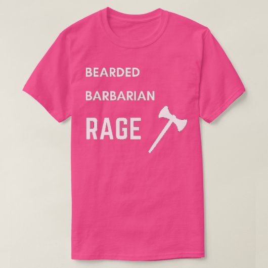 T-shirt DnD Texte blanc de la gamme barbare (Design devant)