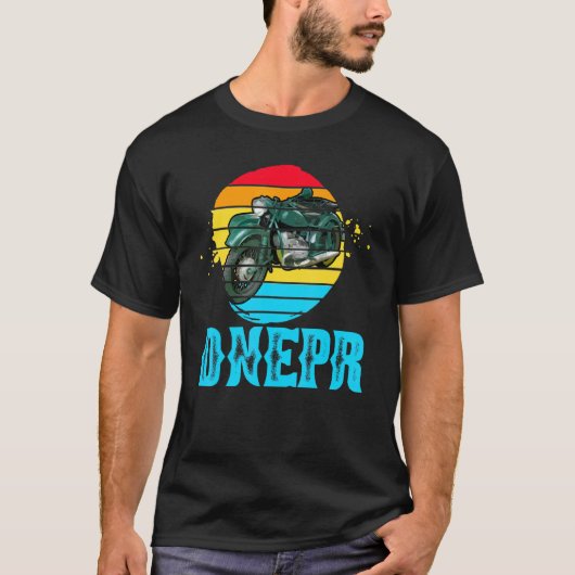 T-shirt Dnepr 650 Cc - Moto Soviétique Avec Sidecar (Devant)