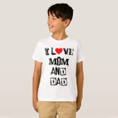 T-shirt DNF I Love Maman and Papa KIDS (Devant entier)