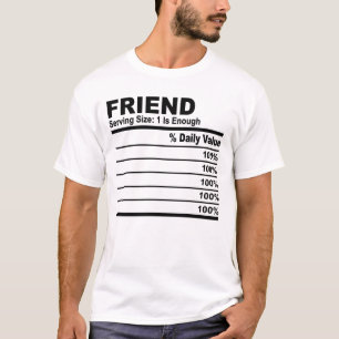 T-shirt do-it-yourself Friend Nutrition Facts Hommes Perso