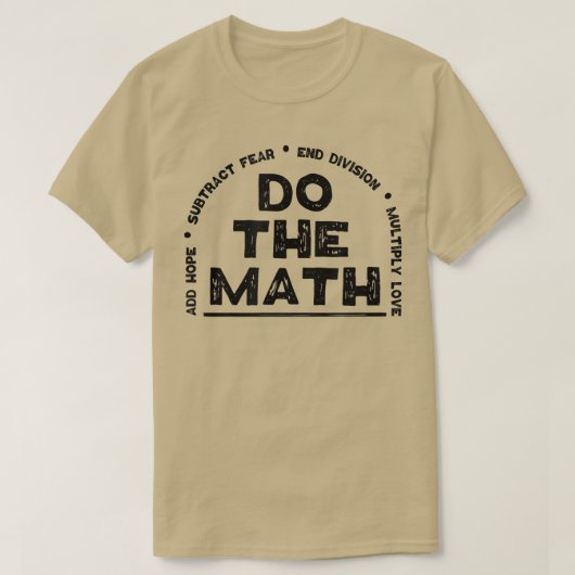 T-shirt Do Math Love Ajouter Hope End Division Cadeaux Fem (Design devant)