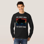 T-shirt Do Not Pet The Fluffy Cows Bison_2 (Devant entier)