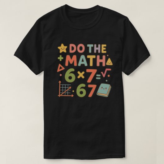 T-shirt Do The Math – Trendy Kawaii Classroom Design (Design devant)
