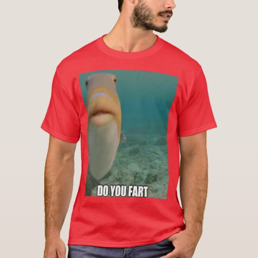 T-SHIRT DO YOU FART HUBERT FISH (Devant)