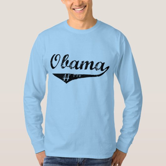 T-shirt d'Obama 44 de base-ball (Devant)