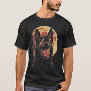 T-shirt Doberman agressif pleine lune