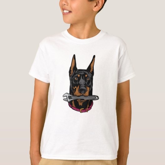 T-shirt Doberman avec clé (Devant)