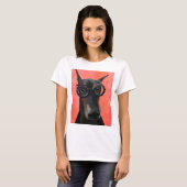 T-shirt Doberman avec lunettes (Devant entier)