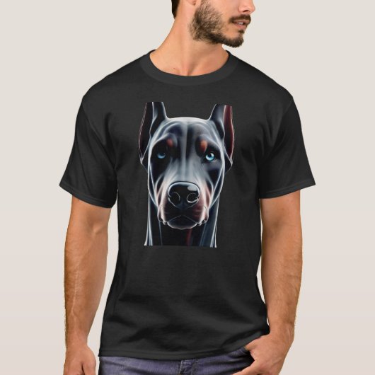 T-shirt Doberman Blue Eyes (Devant)