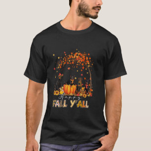T-shirt Doberman Chien Automne Automne Citrouille Camion M