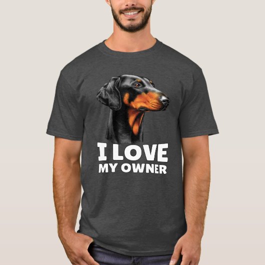 T-shirt Doberman Chien Propriétaire d'animal de compagnie  (Devant)