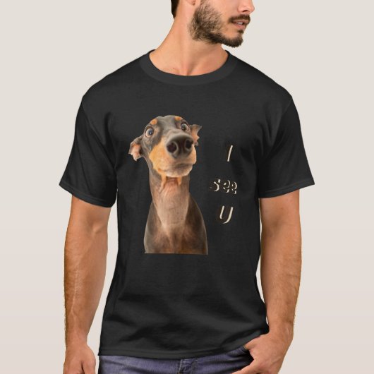 T-shirt Doberman Chien race Chien Hommes Femmes Et Enfants (Devant)