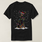 T-shirt Doberman Christmas Tree Light Pyjama Doberman Chie (Design devant)