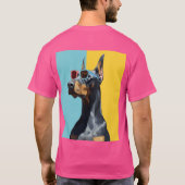 T-shirt Doberman cool avec des lunettes de soleil (Dos)