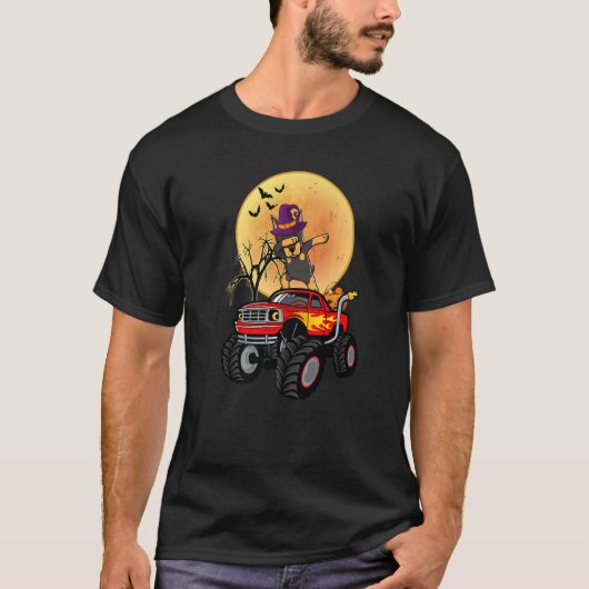 T-shirt Doberman Dabbing Chien Sorcière Monster Camion Hal (Devant)