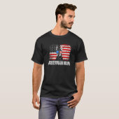 T-shirt Doberman Dad American Flag Father's Day (Devant entier)