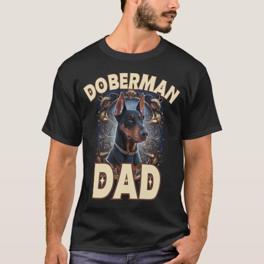 T-shirt DOBERMAN DAD cool chien parent (Devant)