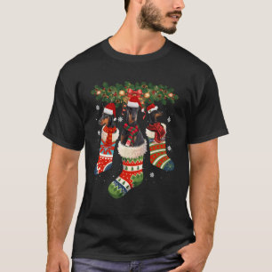 T-shirt Doberman Dans Chien De Choc Don De Chapeau De Sant