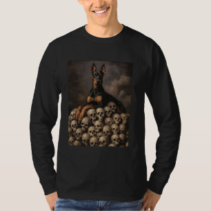 T-shirt Doberman Doberman Pinscher Dog Skeleton