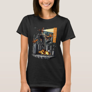 T-shirt Doberman drôle Kaiju Monstre Japonais