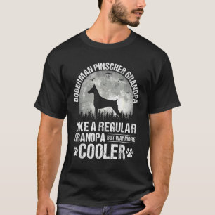 T-shirt Doberman Grandpa Moon Vintage chien Fête des pères