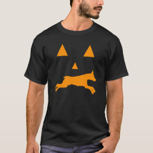 T-shirt Doberman Halloween Éffrayant visage chien classiqu