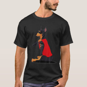 T-shirt Doberman j'aime maman tatouée maman jour de la mèr