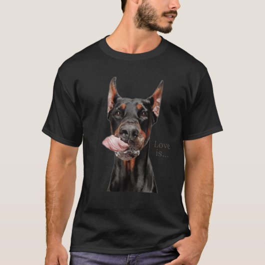 T-shirt Doberman Lover Doberman Pinscher Chien Maman Papa (Devant)